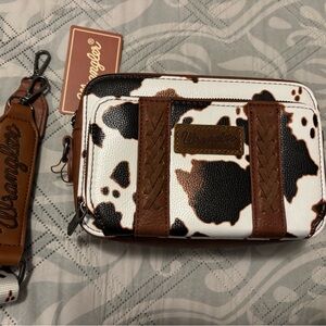 NWT Wrangler Crossbody Cow Print Bag